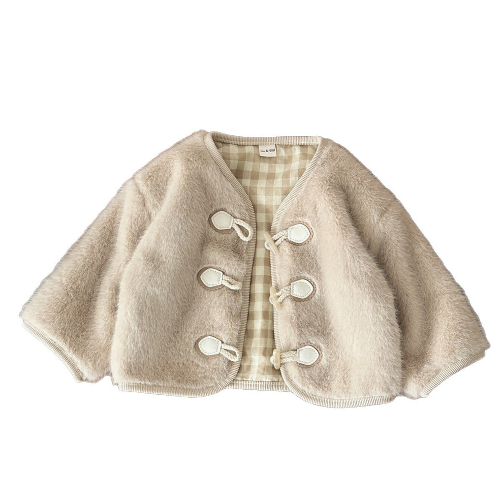 Apricot mink fur coat