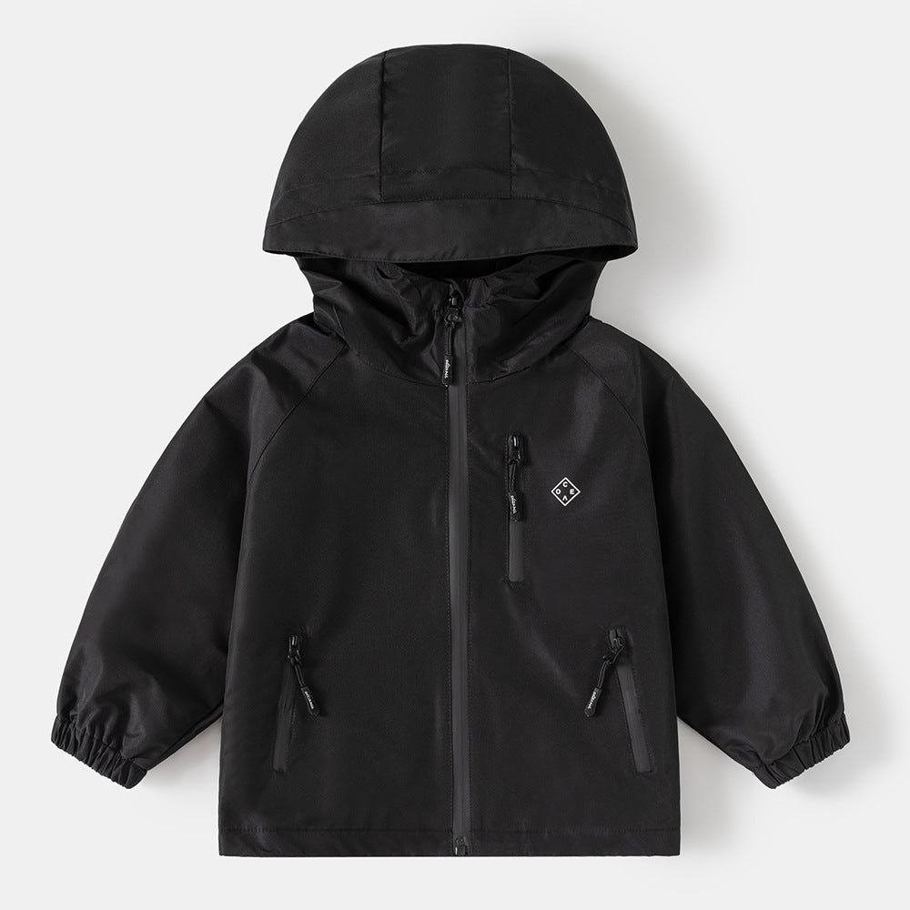 Children's Unisex Jacket Spring Autumn Outdoor Hooded Windbreaker Coat Fashion