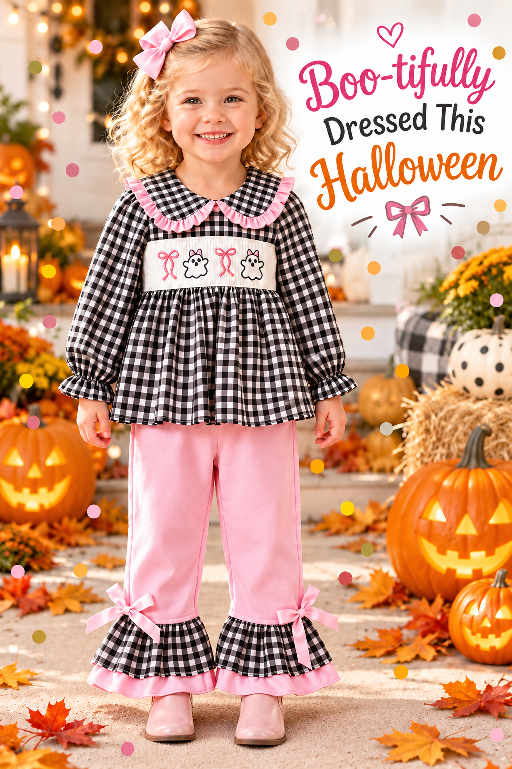 Girls Booootiful Ghost two piece set