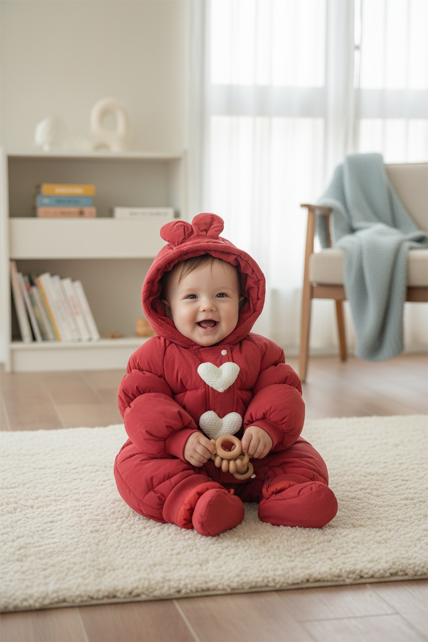 Little Heart snow suit