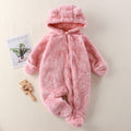 Infant Bodysuit Autumn Winter New Style Newborn Full-Hand Full-Foot Warm Crawling Suit Baby Fleece Outerwear Coverall