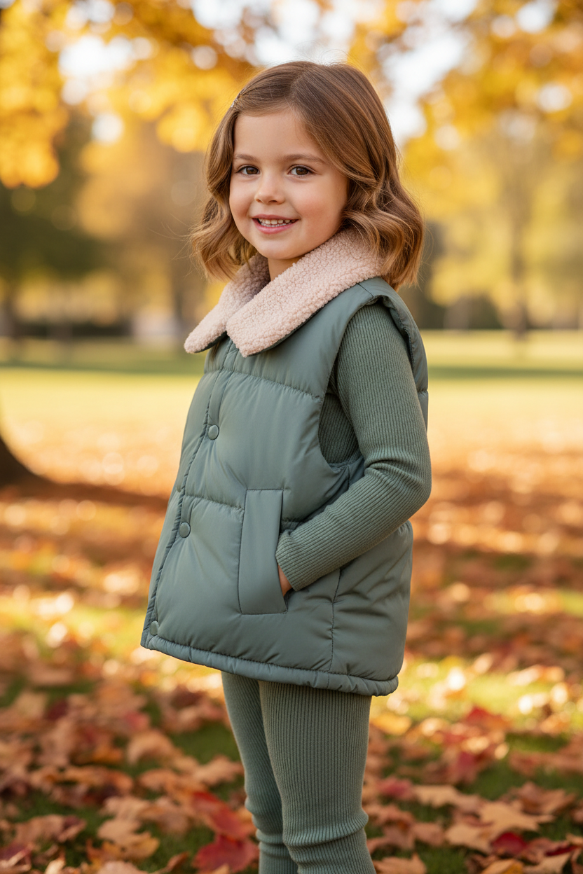 Fleece lined gilet