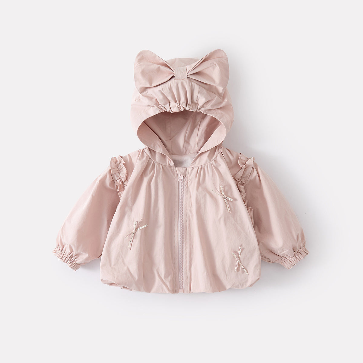 Cute Spring New Baby Girl Butterfly Knot Hoodie Outwear Set, Stylish Cardigan and Leggings Two-Piece Set