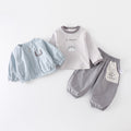 Casual Spring and Autumn Outfit for Boys, 3-Piece Set with Jacket and Pants, Infant and Toddler Clothing