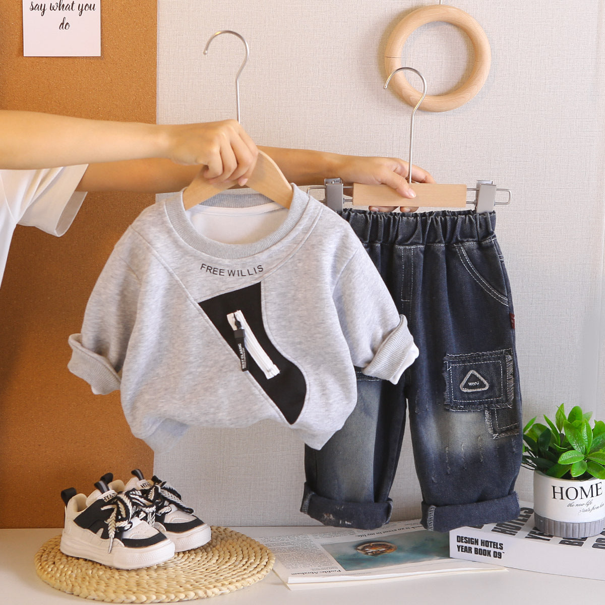 Lewis long sleeved two-piece set