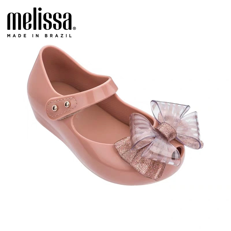 New Mini Melissa Jelly Sandals Love Children Sandals Bow Girl Candy Color Bow Princess Shoes Children Melissa Shoes