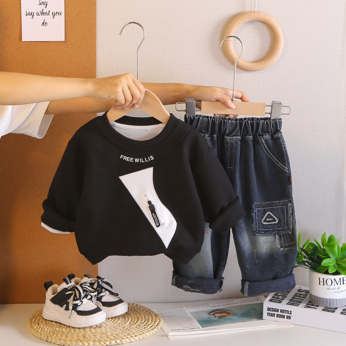Lewis long sleeved two-piece set