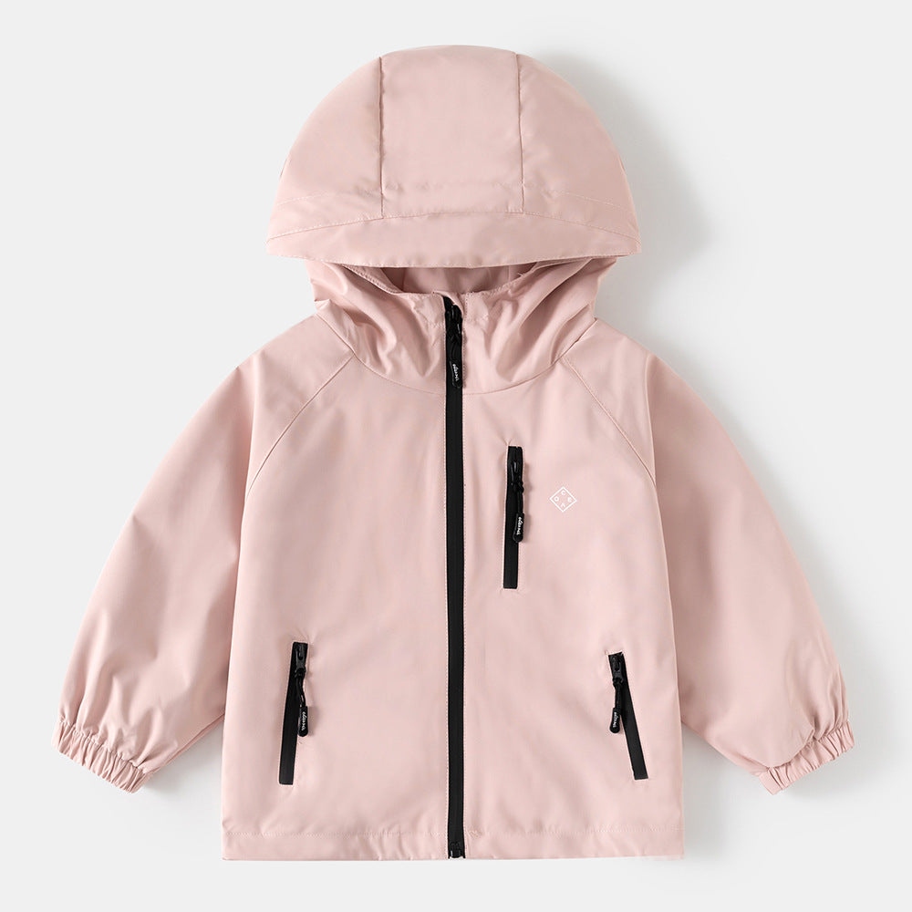Children's Unisex Jacket Spring Autumn Outdoor Hooded Windbreaker Coat Fashion