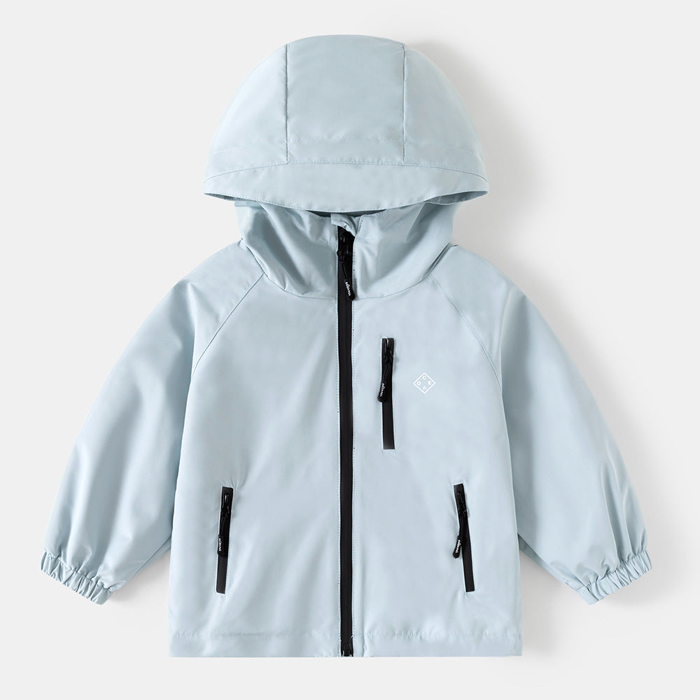 Children's Unisex Jacket Spring Autumn Outdoor Hooded Windbreaker Coat Fashion