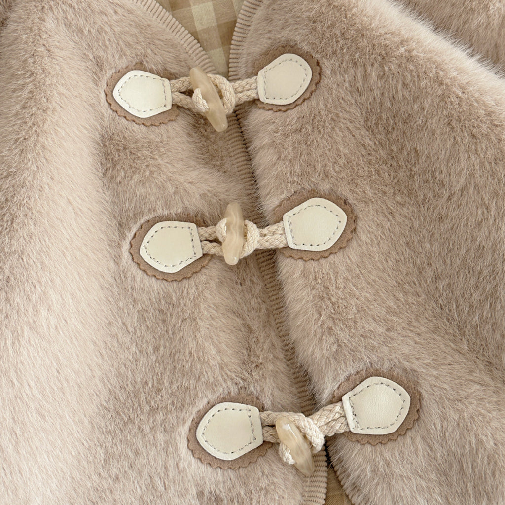Apricot mink fur coat