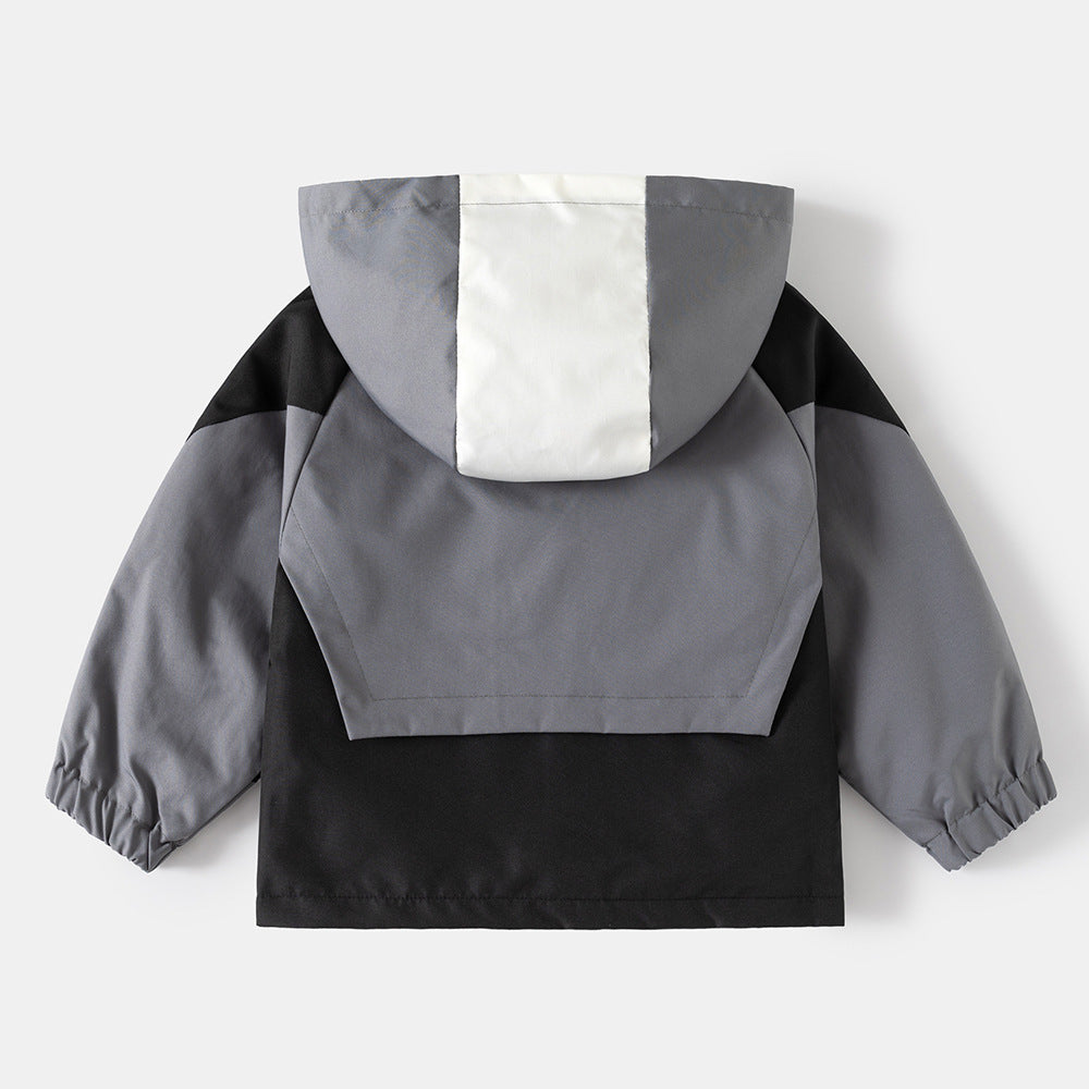 Boy's Children's Windbreaker Jacket for Autumn, Mid to Large Kids
