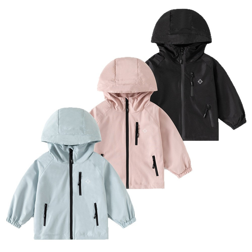Children's Unisex Jacket Spring Autumn Outdoor Hooded Windbreaker Coat Fashion