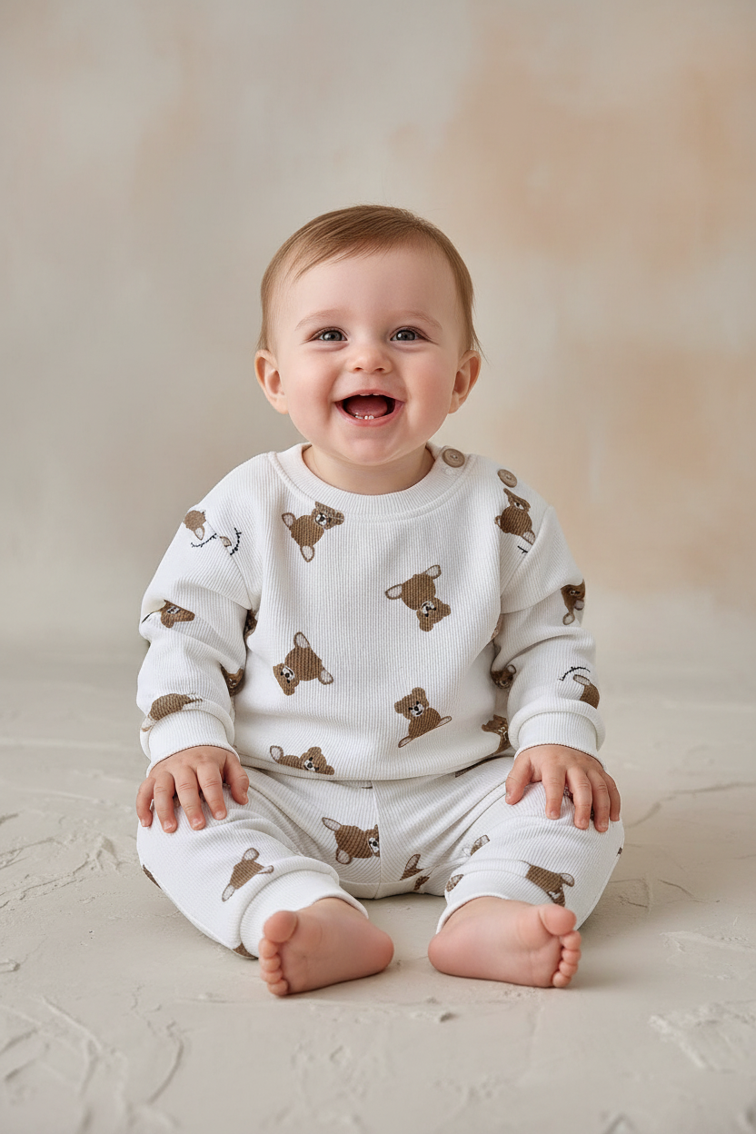 Baby in Teddy Bear Set