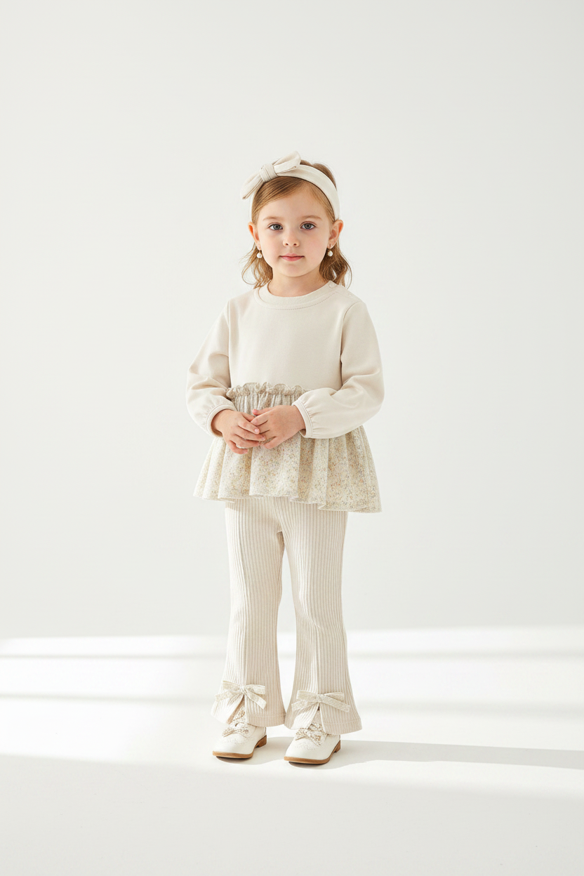 Cream Ruffle Set