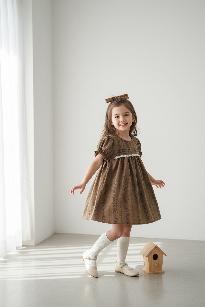 Mary Jane Puff Sleeve Dress